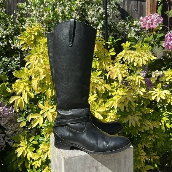Frye Lindsay Plate Boot in Black Leather - Picture 8 of 14